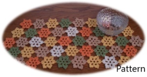 Crochet Flower Garden Table Runner