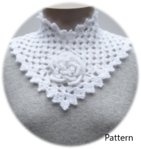 Crochet Flower Square Collar