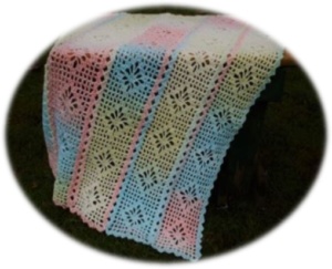 Crochet Lacy Diamonds Baby Blankets