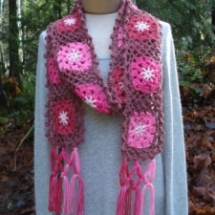 Crochet Cherry Chip Scarf