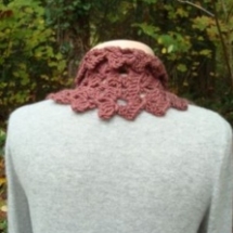 Crochet Lacy Keyhole Scarf