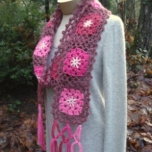 Crochet Cherry Chip Scarf