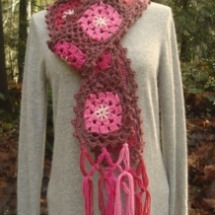 Crochet Cherry Chip Scarf