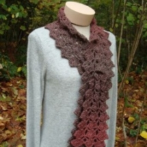 Crochet Lacy Keyhole Scarf